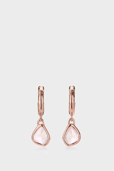 Shop Monica Vinader Siren Mini Nugget Hoop Earrings In R Gold