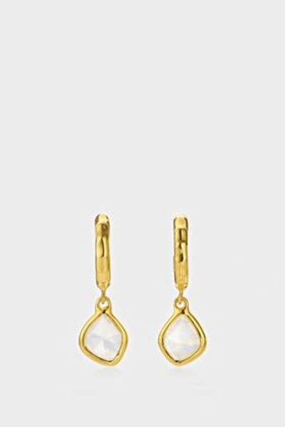 Shop Monica Vinader Siren Mini Nugget Hoop Earrings In Y Gold