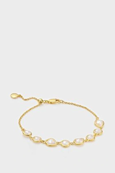 Shop Monica Vinader Siren Mini Nugget Cluster Bracelet, Os In Y Gold