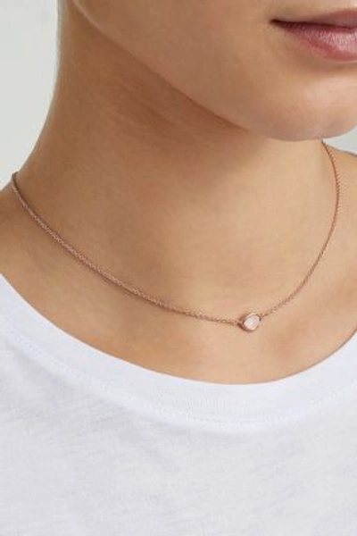 Shop Monica Vinader Siren Mini Nugget Necklace In R Gold