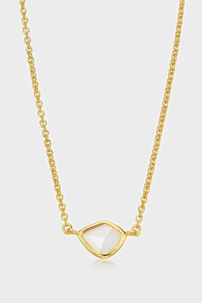 Shop Monica Vinader Siren Mini Nugget Necklace In Y Gold