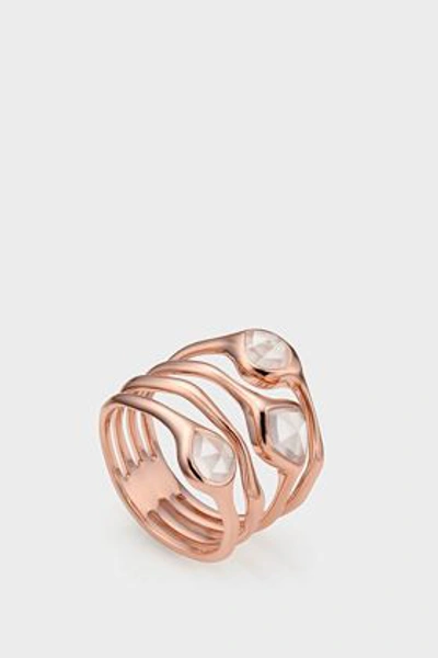 Shop Monica Vinader Siren Cluster Cocktail Ring In R Gold