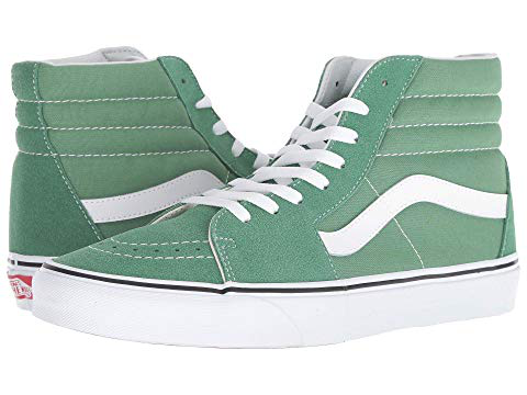 vans sk8 hi green white