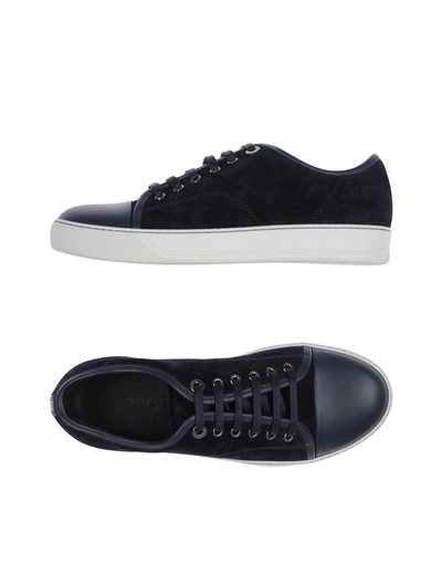 Lanvin Black Suede & Patent Leather Dbb1 Sneakers In Dark Blue | ModeSens