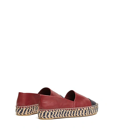 Tory Burch Color-block Platform Espadrille In Tuscan Wine / Perfect Navy |  ModeSens