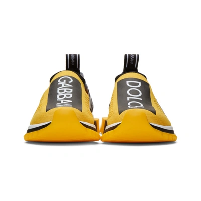 DOLCE AND GABBANA 黑色 AND 黄色 SORRENTO 运动鞋