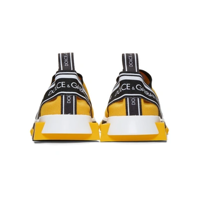 Shop Dolce & Gabbana Dolce And Gabbana Black And Yellow Sorrento Sneakers In 8b706 Yello