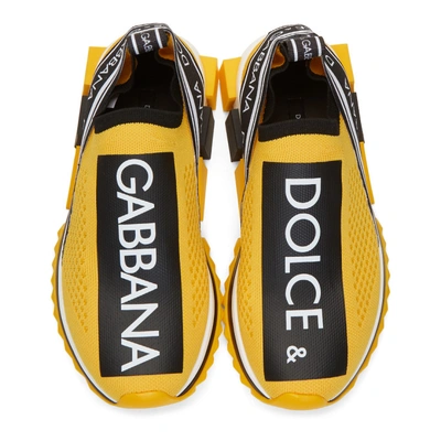DOLCE AND GABBANA 黑色 AND 黄色 SORRENTO 运动鞋