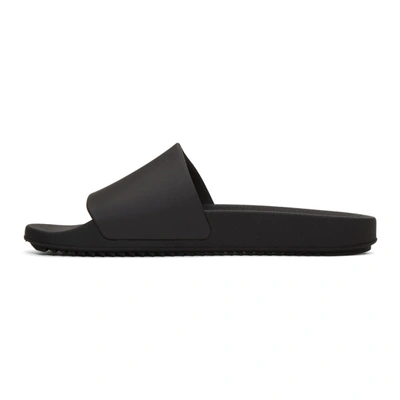 Shop Rick Owens Drkshdw Black Rubber Slides In Blk 09