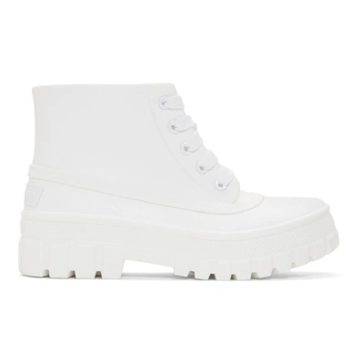 Shop Givenchy White Jelly Glaston Rain Boots In 100 White