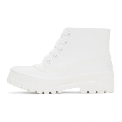 Shop Givenchy White Jelly Glaston Rain Boots In 100 White