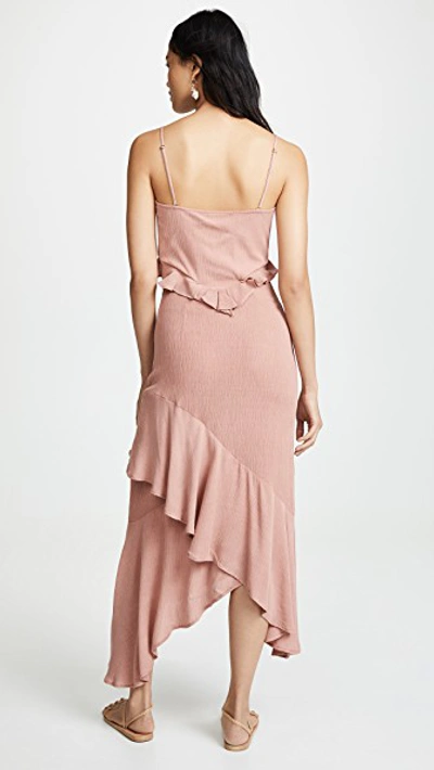 Shop Flynn Skye Michelle Maxi Dress In Pink Crinkle