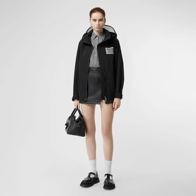 Shop Burberry Detachable Hood Shape-memory Taffeta Jacket In Black