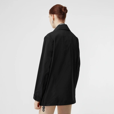 Shop Burberry Detachable Hood Shape-memory Taffeta Jacket In Black