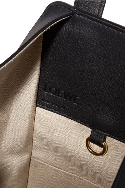 Shop Loewe Hammock Small Color-block Textured-leather Shoulder Bag In Beige