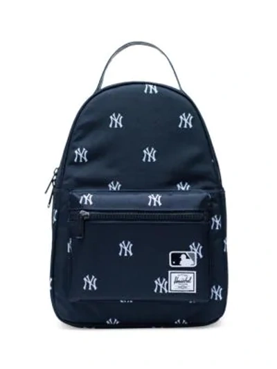 Shop Herschel Supply Co Mlb Small Outfield Nova New York Yankees Backpack In Blue Navy