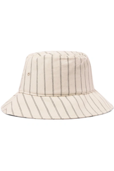 Shop Rag & Bone Ellis Striped Cotton Bucket Hat In White