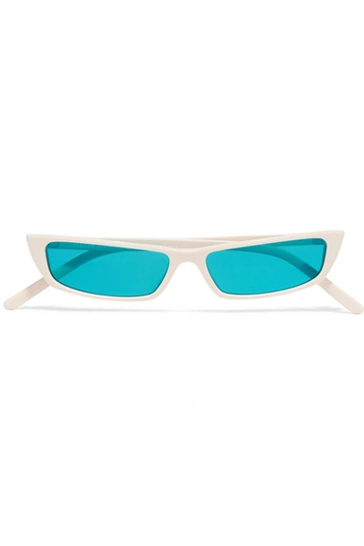 Shop Acne Studios Agar Square-frame Acetate Sunglasses In White