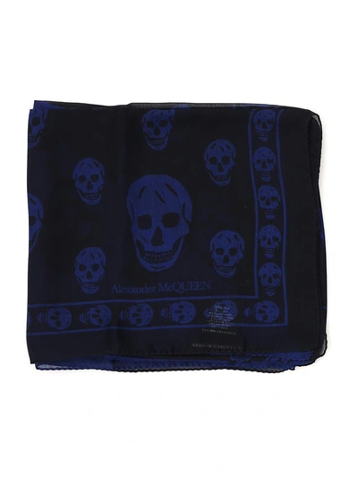 Shop Alexander Mcqueen Skull Silk Scarf In Multi