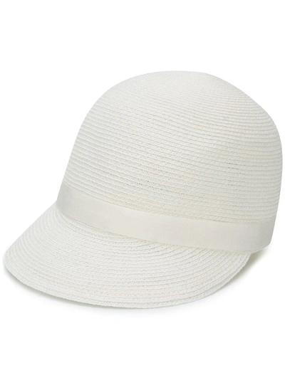 Shop Borsalino Trim Baseball Cap - White