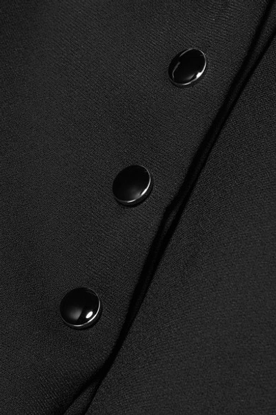 Shop Antonio Berardi Cold-shoulder Crepe Mini Dress In Black