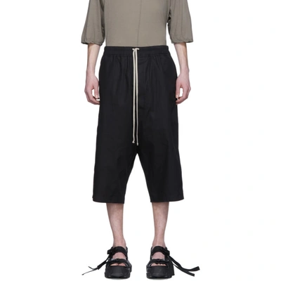 Shop Rick Owens Drkshdw Black Drawstring Karloff Pods Shorts In Black 09