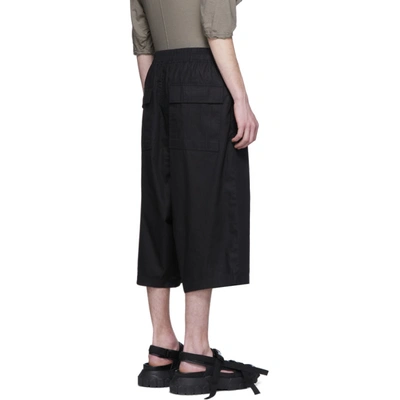 Shop Rick Owens Drkshdw Black Drawstring Karloff Pods Shorts In Black 09