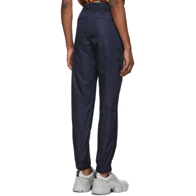 Shop Givenchy Navy Satin Jogger Lounge Pants In 410 Navy