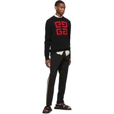 Shop Givenchy Black & Red 4g Sweater