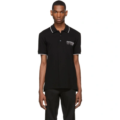 Shop Givenchy Black Sequins Embroidered Slim Fit Polo In 001 Black
