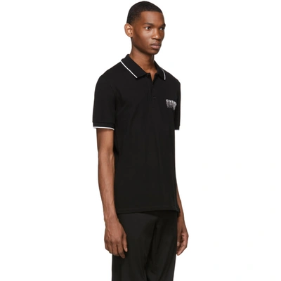 Shop Givenchy Black Sequins Embroidered Slim Fit Polo In 001 Black