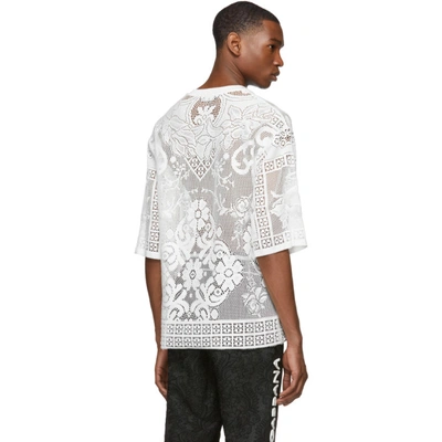 Shop Dolce & Gabbana Dolce And Gabbana White Embroidered T-shirt In S8400 White