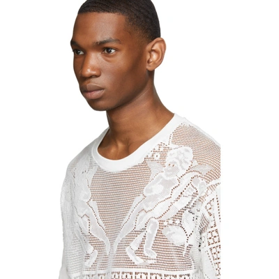 Shop Dolce & Gabbana Dolce And Gabbana White Embroidered T-shirt In S8400 White