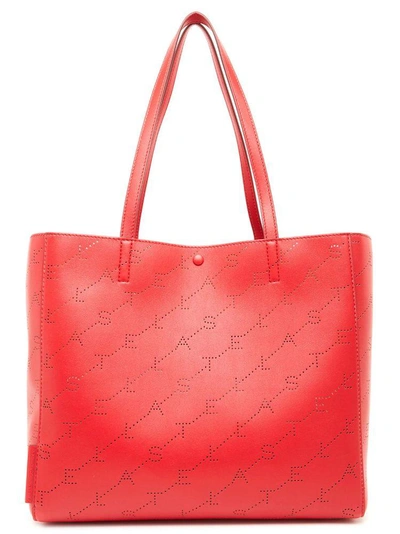 Shop Stella Mccartney Faux Leather Tote Bag In Red