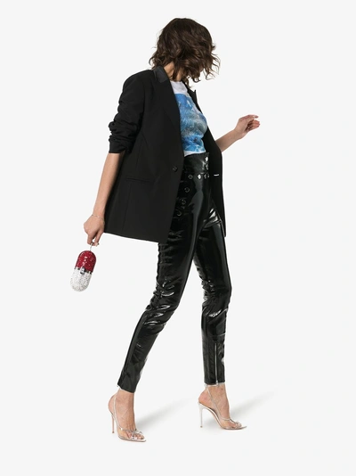 Shop Skiim Natalie Patent Leather Skinny Trousers In Black