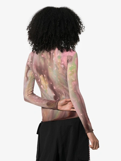 Shop Ambush Tie-dye Roll Neck Top In Multicoloured