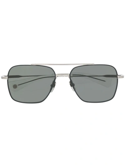 Shop Dita Eyewear Flight Seven Sunglasses In Metallic