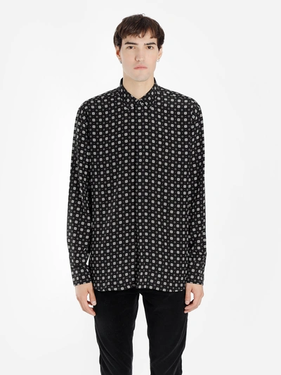 Shop Saint Laurent Shirts In Black & White