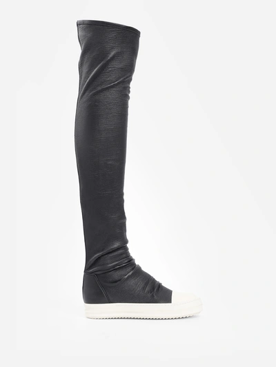 Shop Rick Owens Sneakers In Black & White