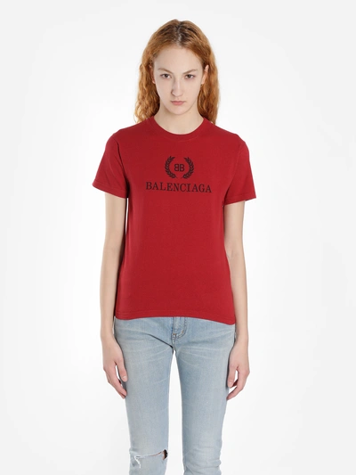 Shop Balenciaga T-shirts In Red