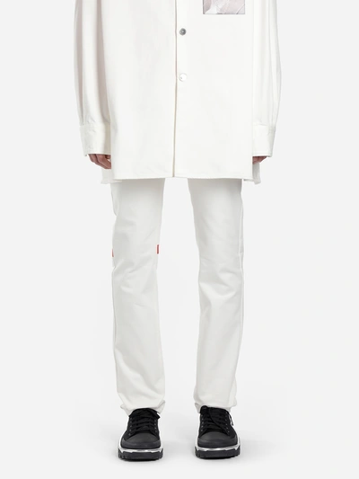 Shop Raf Simons Jeans In Off-white