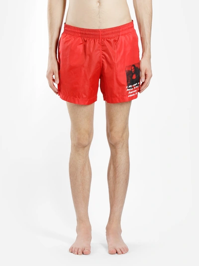 Shop Off-white C/o Virgil Abloh Swimsuits In Red