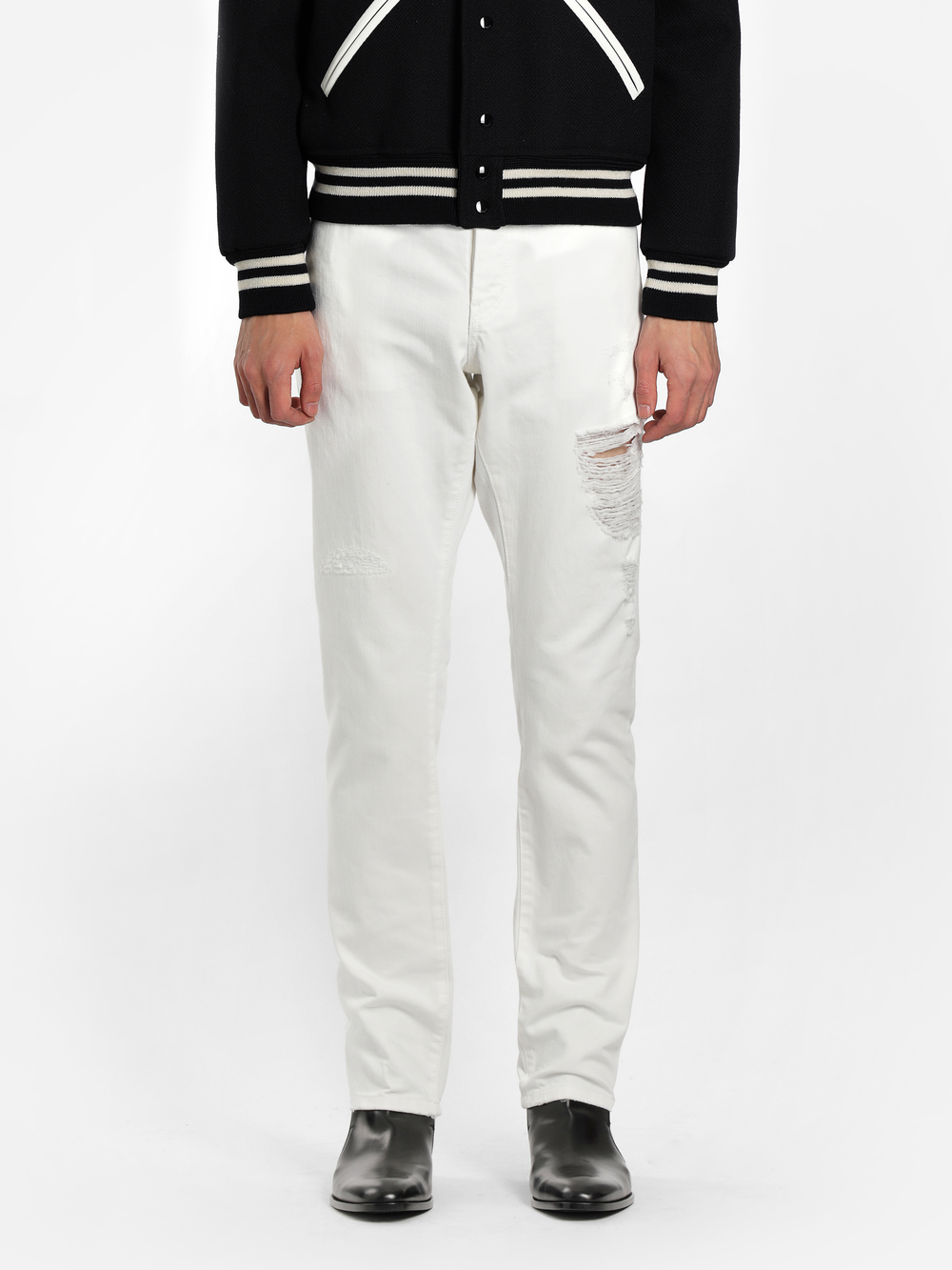 saint laurent white jeans