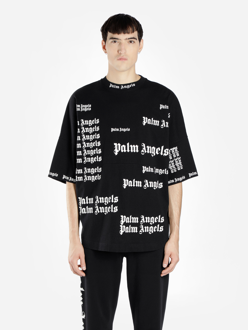 black and white palm angels shirt