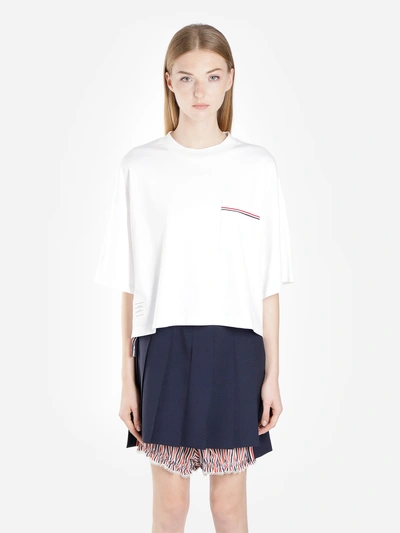 Shop Thom Browne T-shirts In White