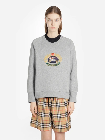 Shop Burberry Sweaters In Grey