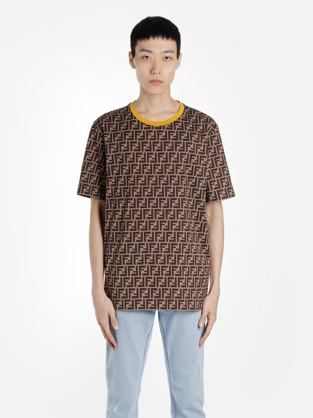 Fendi T-shirts In Brown | ModeSens