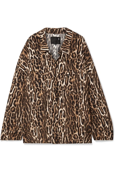 Shop R13 Oversized Leopard-print Voile Shirt In Leopard Print