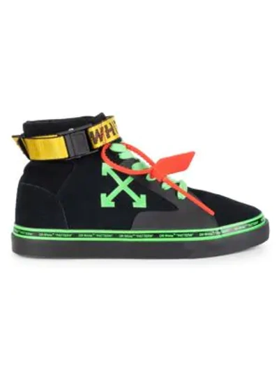 Shop Off-white Industrial Belt Skate Sneakers In Black Green
