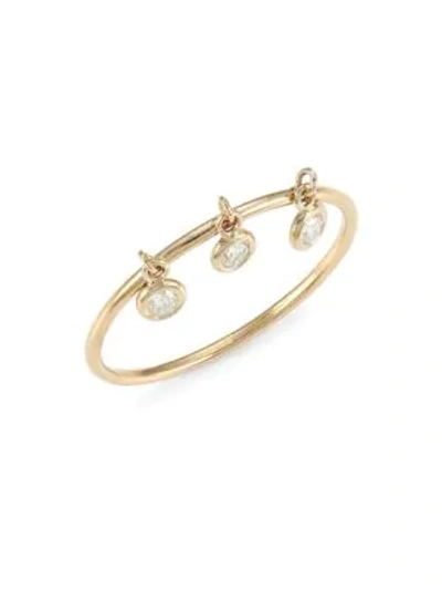 Shop Zoë Chicco Women's 14k Yellow Gold Floating Diamond Trio Ring
